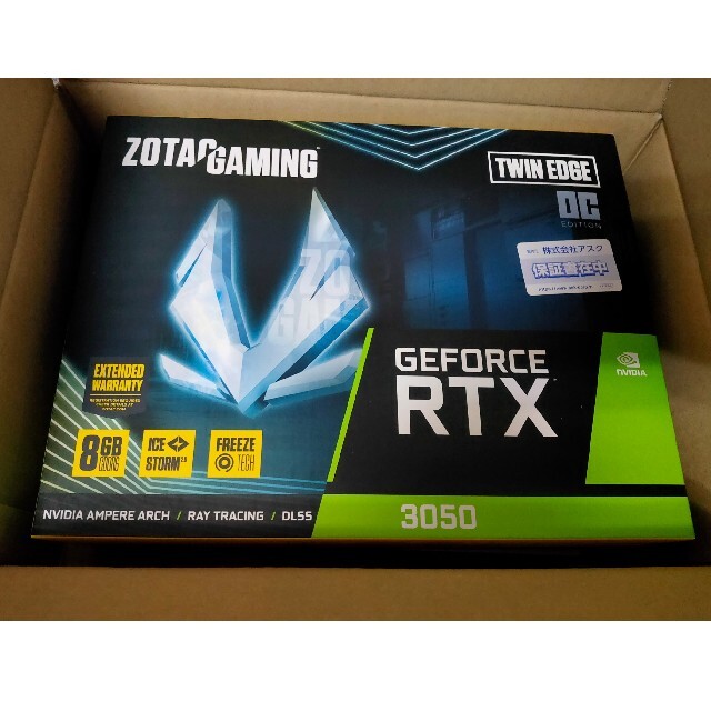 新品未開封 ZOTAC GAMING GEFORCE RTX3050