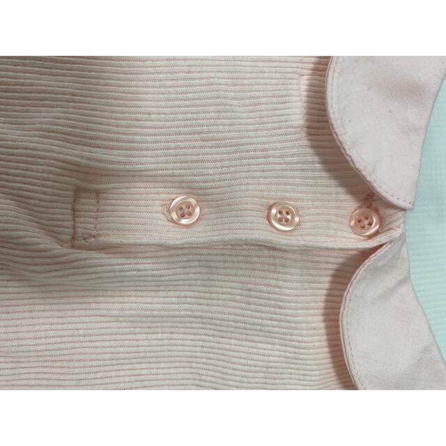 babyGAP(ベビーギャップ)の美品　ベビーギャップ　襟付き　ロンパース　ピンク キッズ/ベビー/マタニティのベビー服(~85cm)(ロンパース)の商品写真