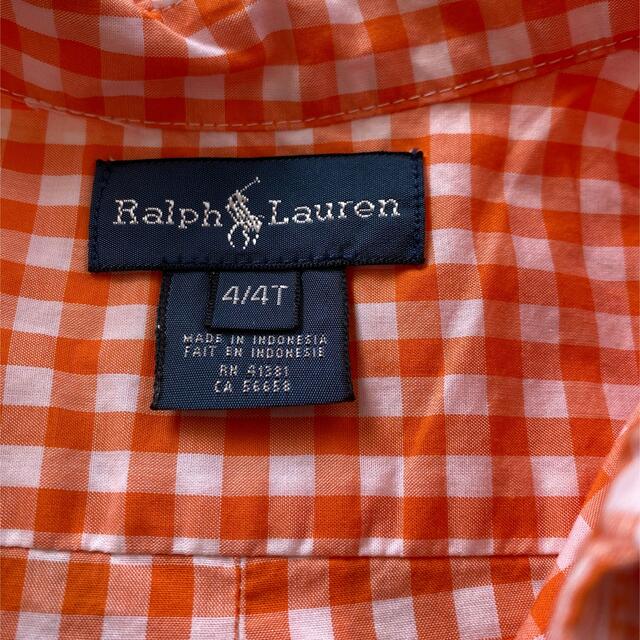 Ralph Lauren(ラルフローレン)の【W&M様専用】RalphLauren＊ギンガムチェックシャツ🧡 キッズ/ベビー/マタニティのキッズ服男の子用(90cm~)(ブラウス)の商品写真