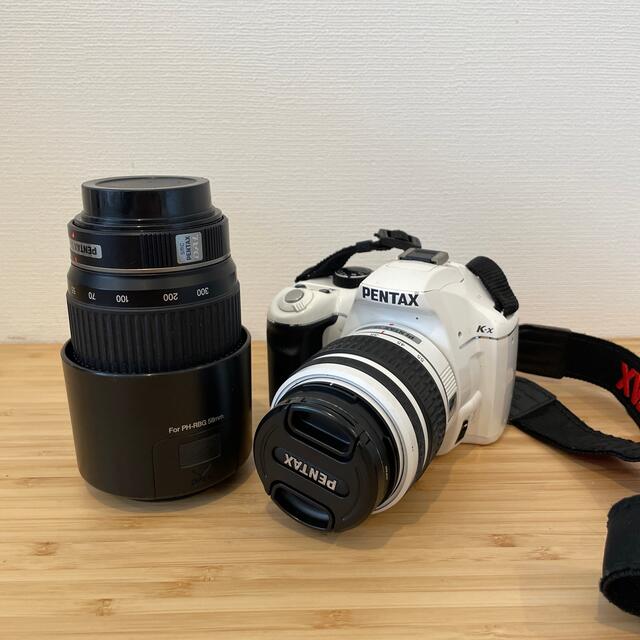 PENTAX(ペンタックス)の望遠レンズ付き　PENTAX K-X スマホ/家電/カメラのカメラ(デジタル一眼)の商品写真