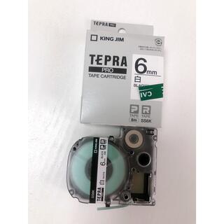 テプラ・プロ テープカートリッジ 白ラベル 6mm 黒文字 SS6K(1コ入)(OA機器)