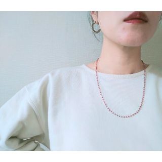 ビューティアンドユースユナイテッドアローズ(BEAUTY&YOUTH UNITED ARROWS)のRUBY✕silverbeadsネックレス(ネックレス)