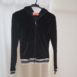 ジューシークチュール(Juicy Couture)のJUICY COUTURE ベロア黒ジャージ(パーカー)