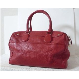 【布袋あり】COACH　コーチ　ミニボストンバッグ　12430　ハンドバッグ　キャンバス×レザー　ベージュ×レッド　レディース　ギフト　プレゼント包装可松前R56号店