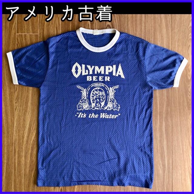 Olympia Beerの80年代ビンテージ 半袖 Tシャツ US 半袖 M