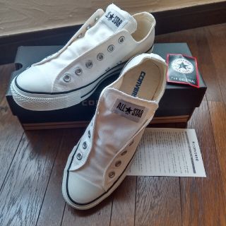 コンバース(CONVERSE)のコンバースオールスター　スリップオンOX  ホワイト　JPN25cmUSA6.5(スニーカー)