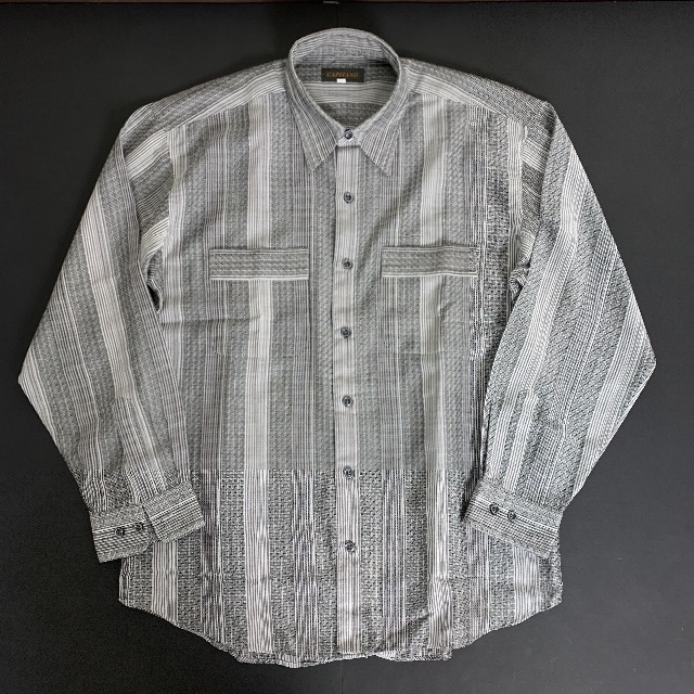 90s vintage レトロデザイン シャツ 昭和 ポリシャツ 長袖