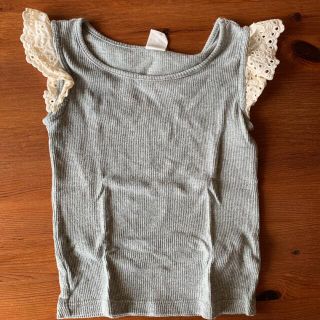 ベビーギャップ(babyGAP)のbaby GAP 95㎝　ライトグレー　フリル付　ノースリーブ(Tシャツ/カットソー)