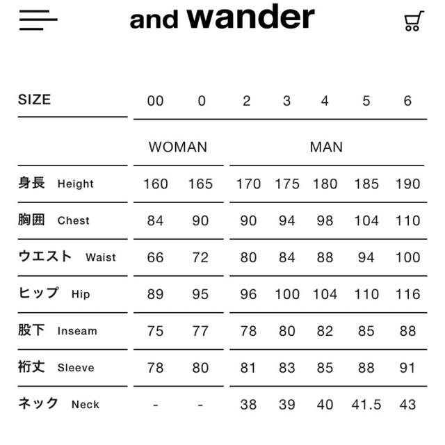 and wander(アンドワンダー)のand wander Tシャツ メンズのトップス(Tシャツ/カットソー(半袖/袖なし))の商品写真