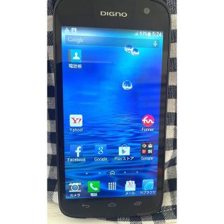 美品　ワイモバイル　京セラ　DIGNO T 302KC　ライトグリーン(スマートフォン本体)