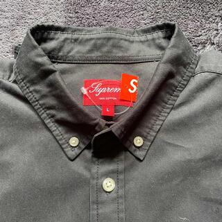 L 黒 Supreme Small Box Twill Shirt Black