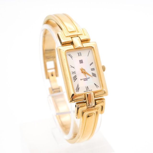 GIVENCHY(ジバンシィ)の《希少》GIVENCHY 腕時計 ゴールド シェル バングル ヴィンテージ レディースのファッション小物(腕時計)の商品写真