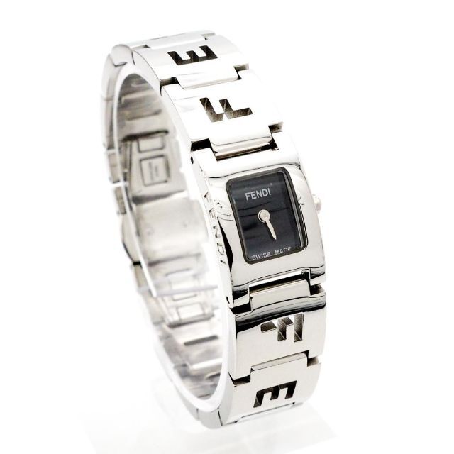 うのにもお得な ブラック 腕時計 《美品》FENDI - FENDI サファイヤクリスタル 型抜き バングル 腕時計