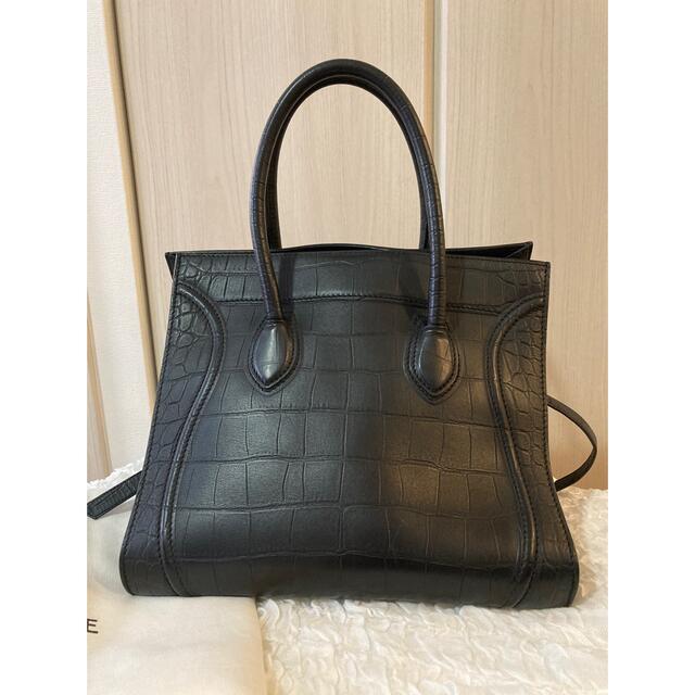 セリーヌ Celine ラゲージ ファントム 美品 クロコ型押し