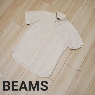 ビームス(BEAMS)の【ビームス】スカル刺しゅう 白シャツ／半袖シャツ／ドクロ（S）ボタンダウン(シャツ)