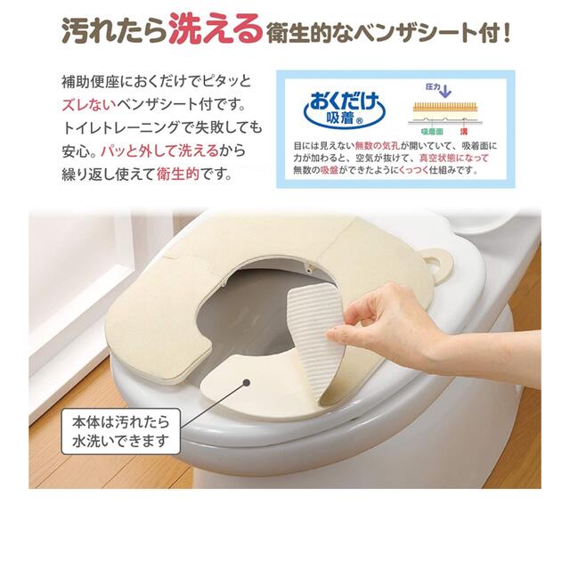 未使用新品！折りたたみ　補助便座 キッズ/ベビー/マタニティのおむつ/トイレ用品(補助便座)の商品写真