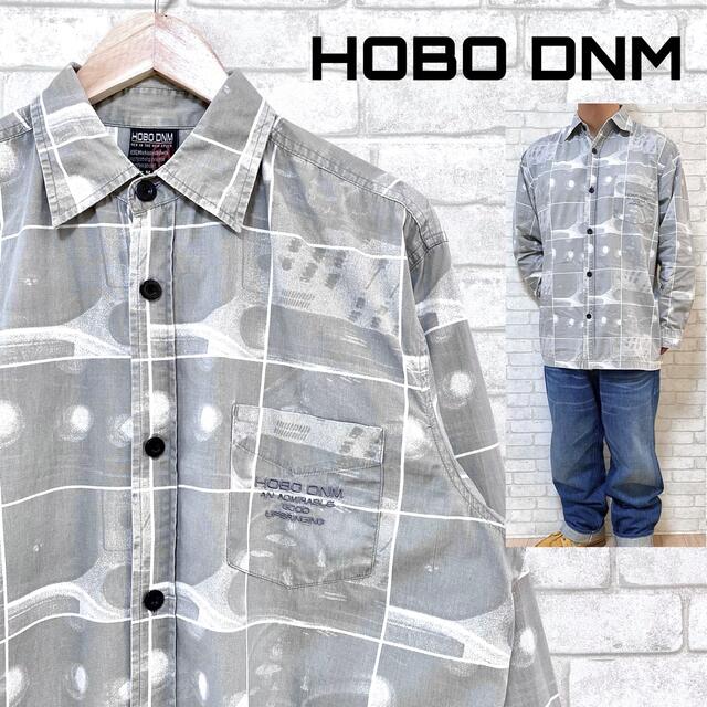 hobo(ホーボー)のHOBO DNM ホーボーデニム ビッグシルエット DJ柄 総柄 デザインシャツ メンズのトップス(シャツ)の商品写真