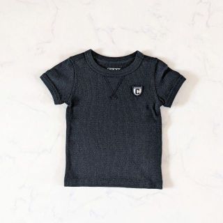 ニシマツヤ(西松屋)の【新品】80cm Tシャツ 無地 黒T ワッフル ロゴ ワッペン(Ｔシャツ)