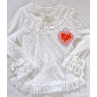 ベイビーザスターズシャインブライト(BABY,THE STARS SHINE BRIGHT)のBABY 新品タグありブラウス　ホワイト　ロリータ (シャツ/ブラウス(長袖/七分))