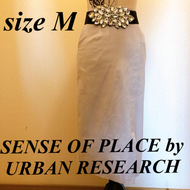 SENSE OF PLACE by URBAN RESEARCH(センスオブプレイスバイアーバンリサーチ)の★センスオブプレイスバイアーバンリサーチ★グレースリット入りセクシースカート★M レディースのスカート(ひざ丈スカート)の商品写真