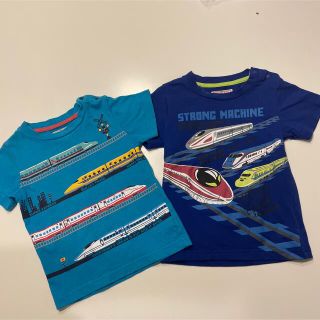 マザウェイズ(motherways)の【マザウェイズ】2枚セット！新幹線半袖 Tシャツ97cmブルー青(Tシャツ/カットソー)