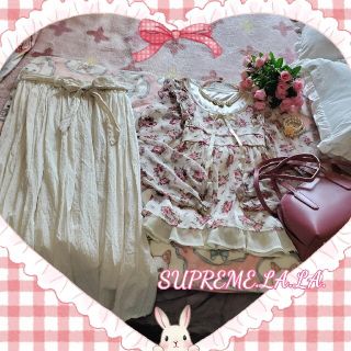 シュープリームララ(Supreme.La.La.)の♡SUPREME.LA.LA.ララ♪♡フラワーブラウスとリボンスカートセット♡(セット/コーデ)