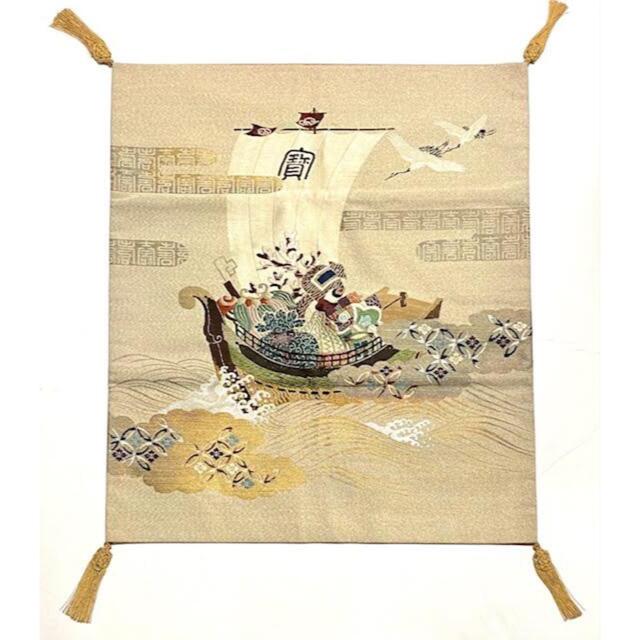 中国美術　中国刺繍　タペストリー　敷物　宝船(大) 21J312