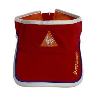 ルコックスポルティフ(le coq sportif)の美品　ルコック　スポルティフ　ゴルフ サンバイザー レッド 21J410(その他)