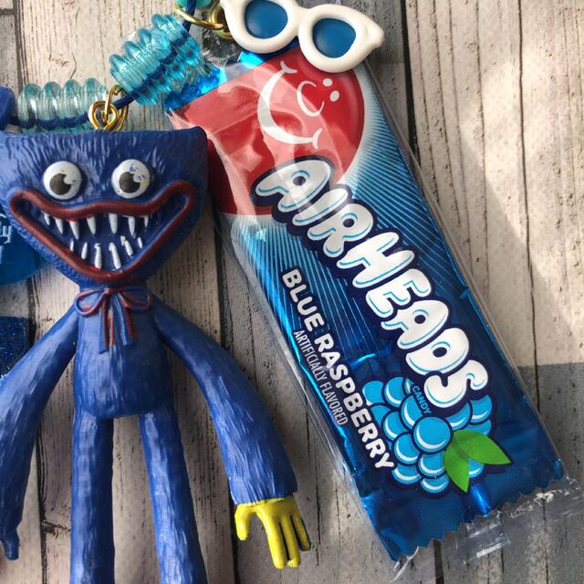 怖かわブルー????ハンドメイド キーホルダー