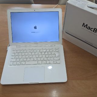 アップル(Apple)のMacBook13インチ2010年白カボ【ジャンク】＆AirMac（WiFi）(ノートPC)