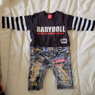 ベビードール(BABYDOLL)のBABYDOLL 春用長袖ロンパース 80👶(ロンパース)