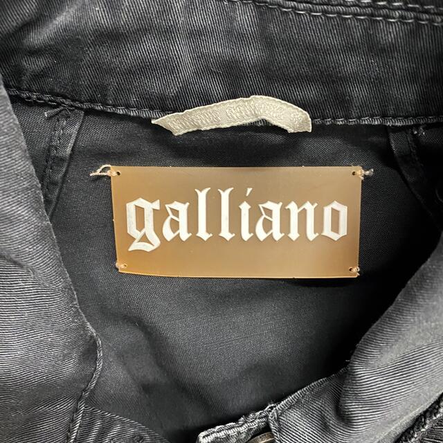 GALLIANO(ガリアーノ)のガリアーノ　デニムジャケット　ブラック　r105 レディースのジャケット/アウター(Gジャン/デニムジャケット)の商品写真