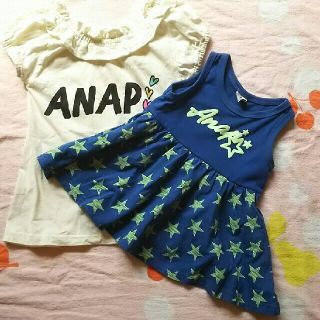 アナップキッズ(ANAP Kids)のANAP kids  ワンピース ２枚 おまけヘアバンド付き(ワンピース)