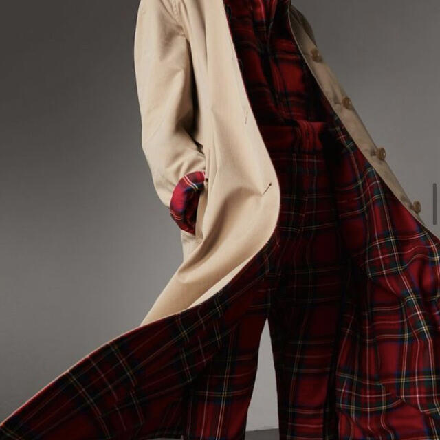 BURBERRY(バーバリー)のBURBERRY リバーシブル チェック ステンカラーコート バルマカーンコート メンズのジャケット/アウター(トレンチコート)の商品写真