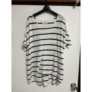 ボーダー Tシャツ カットソー　アングリッド(Tシャツ(半袖/袖なし))