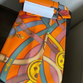 エルメス(Hermes)のエルメス　マキシツイリー　オレンジ　カヴァルカドゥール　HERMES スカーフ(バンダナ/スカーフ)