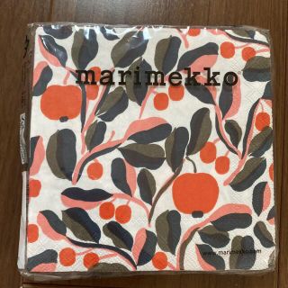 マリメッコ(marimekko)のマリメッコ ヤスピ ホワイト/ローズ 12.5x12.5 20枚入り(日用品/生活雑貨)