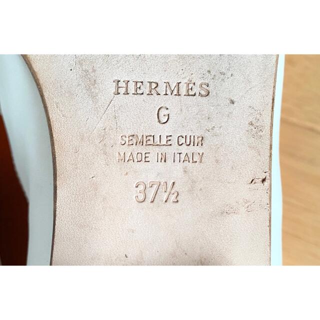 Hermes(エルメス)の★激安エルメスローファー白37 2/1 23.5〜24cm★ レディースの靴/シューズ(ローファー/革靴)の商品写真