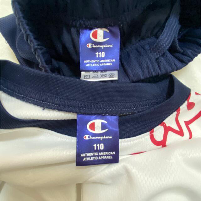 Champion(チャンピオン)のチャンピオン　セットアップ　110cm ジャージ　Tシャツ　ハーフパンツ キッズ/ベビー/マタニティのキッズ服男の子用(90cm~)(Tシャツ/カットソー)の商品写真