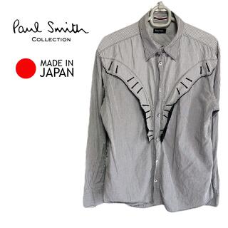 ポールスミス(Paul Smith)の希少★ポールスミスコレクション ビッグボタンホール付き デザインフリル長袖シャツ(シャツ)