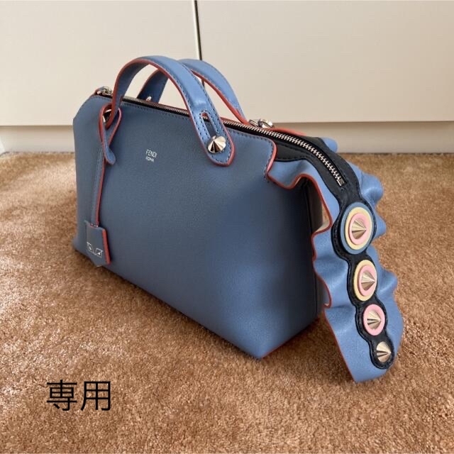 【超特価sale開催】 FENDI - 美品 FENDI バイザウェイ ブルー ハンドバッグ