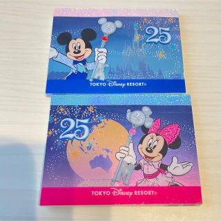 ディズニー(Disney)の東京ディズニーリゾート25周年メモ　ミッキー&ミニー(キャラクターグッズ)