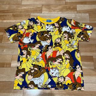 ディズニー　美女と野獣　総柄Tシャツ(Tシャツ(半袖/袖なし))