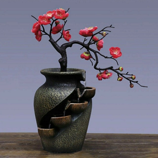 梅　花　花瓶　噴水
