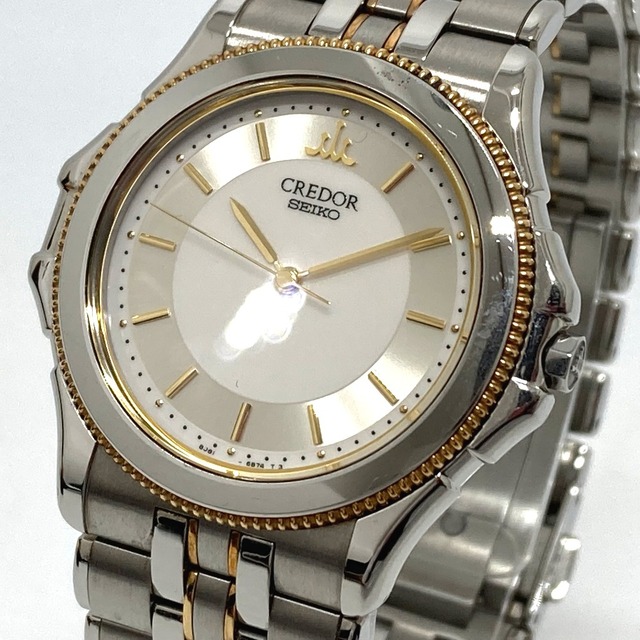 直営店に限定 SEIKO - シルバー SS/K18YG 腕時計 クォーツ クレドール 8J81-6B60 パシフィーク SEIKO セイコー 腕時計(アナログ)