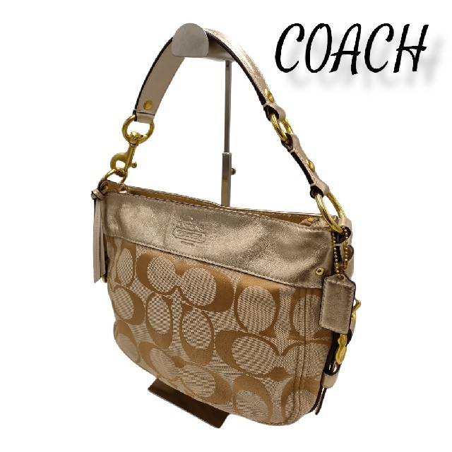 COACH コーチ シグネチャー ワンショルダーハンドバッグ キャンバス/レザー