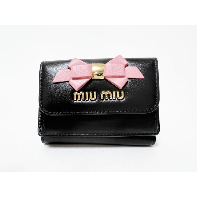 miumiu 財布 リボン 三つ折り