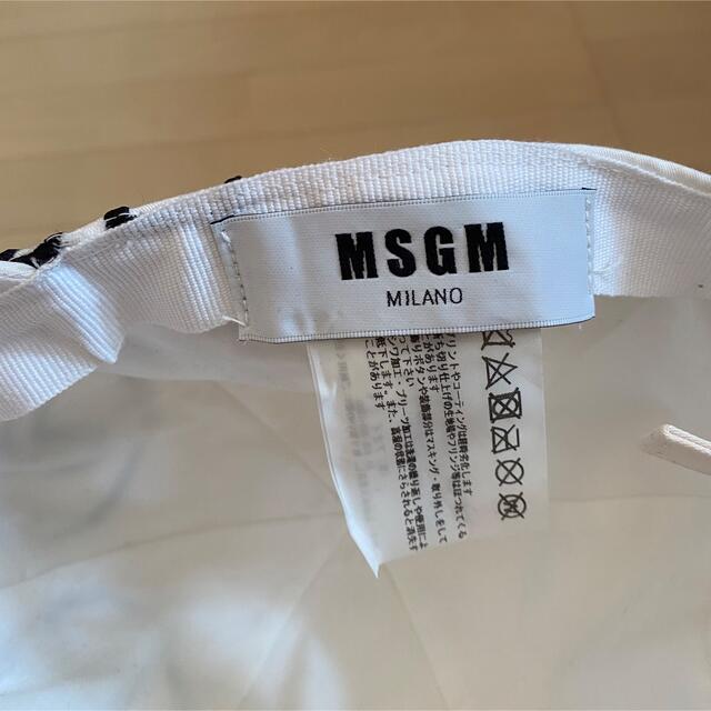 MSGM(エムエスジイエム)の最終お値下げです❗️新品❗️MSGM キャップ　白 レディースの帽子(キャップ)の商品写真