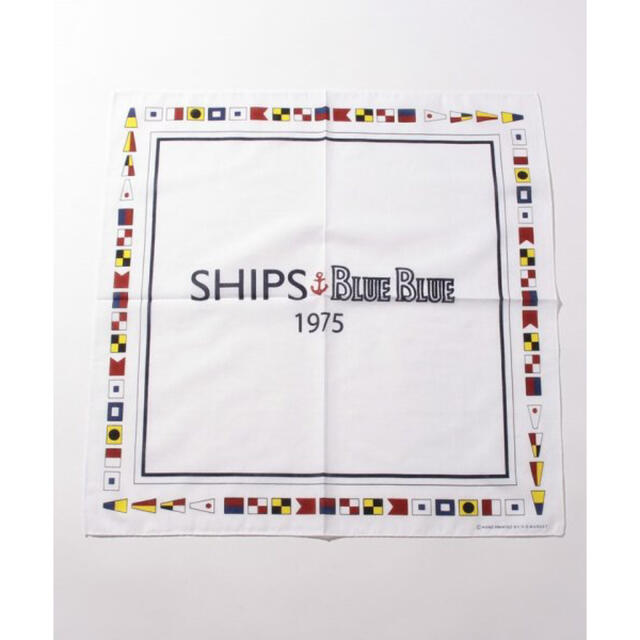 SHIPS(シップス)の★新品★SHIPS×BLUEBLUE FLAG BANDANA /ホワイト メンズのファッション小物(バンダナ/スカーフ)の商品写真