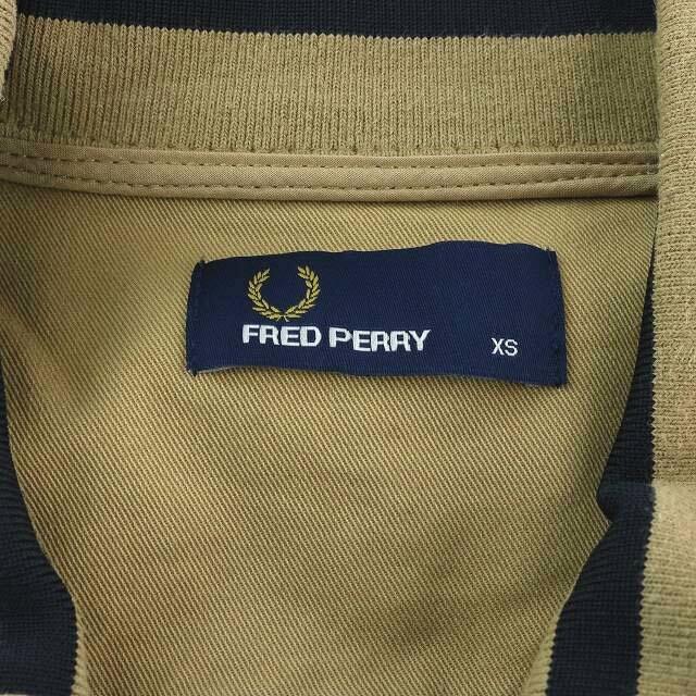 FRED PERRY(フレッドペリー)のフレッドペリー ハリントンジャケット ロゴ 長袖 コットン XS 茶 ブラウン メンズのジャケット/アウター(ブルゾン)の商品写真